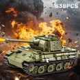 thumbnail image 2 of Panther Tank Building Set, Compatible with Lego Military Tank, WW2 Army Toys Historical Collection Model for Military Fans, Gifts for Teens Kids Boys 14+ (638PCS), 2 of 6