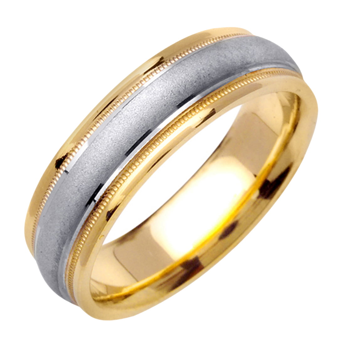Titanium Brushed and Milgrain 6.5mm Wedding Band Fine Jewelry Ideal Gifts For Women