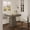 Gray, variant on Square Dining Table for 4 with 2 Storage Drawers, Compact Wood Kitchen Table with Pedestal Base, Space Saving Modern Farmhouse Style for Dining Room and Breakfast Nook,Gray