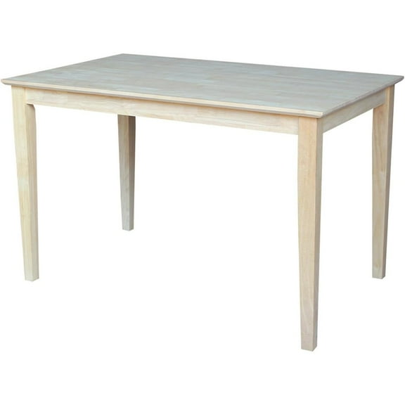 International Concepts Unfinished Grayson Large Dining Table with Shaker Legs