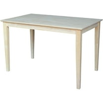International Concepts Unfinished Grayson Large Dining Table with Shaker Legs