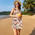 thumbnail image 3 of Balery Cooking Bbq Vestidos de verano para mujer con estampado: vestido holgado sin mangas, vestido playero informal y cómodo para días calurosos., 3 of 7