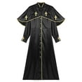 thumbnail image 5 of YiZYiF Clergy Robe for Women Long Sleeve Loose Clergy Maxi Dress Minister Pulpit Liturgical Vestment Black S, 5 of 7