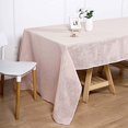 thumbnail image 5 of BalsaCircle 60" x 126" Blush Rectangular Premium Polyester Faux Burlap Tablecloth Kitchen, 5 of 8