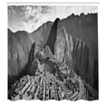 thumbnail image 3 of Ambesonne Landscape Shower Curtain, View Peru Village, 69"Wx70"L, Black and White, 3 of 5