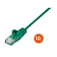 thumbnail image 3 of Cat6 Slim Network Patch Cable, 7 ft., Green, 10-Pack, 10G, 250 MHz, 100% Copper, 30 AWG, Snag-free, Gold-plated Contacts, 3 of 6