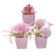 thumbnail image 5 of 3 piezas de flores falsas en macetas para decoración de mesa, adornos de plantas en macetas rosas falsas Estilo A, 5 of 9