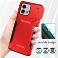 thumbnail image 4 of Rugged Case for Motorola Moto G Stylus 5G 2023 with Slide Camera Cover & Drop Protection Red, 4 of 6