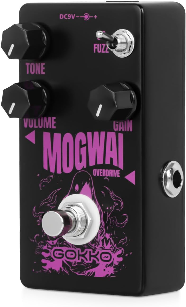 GOKKO Mogwai Overdrive Fuzz Pedal - Versatile Guitar Effects Pedal with Overdrive and Fuzz Modes - Compact Stompbox for Electric Guitarists(GK-61)