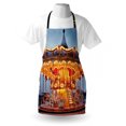 thumbnail image 4 of Carousel Apron, Photo of Vintage Ride on Fair with Horses at Twilight Fun Times Print, Unisex Kitchen Bib with Adjustable Neck for Cooking Gardening, Adult Size, Marigold and Blue Grey, by Ambesonne, 4 of 4