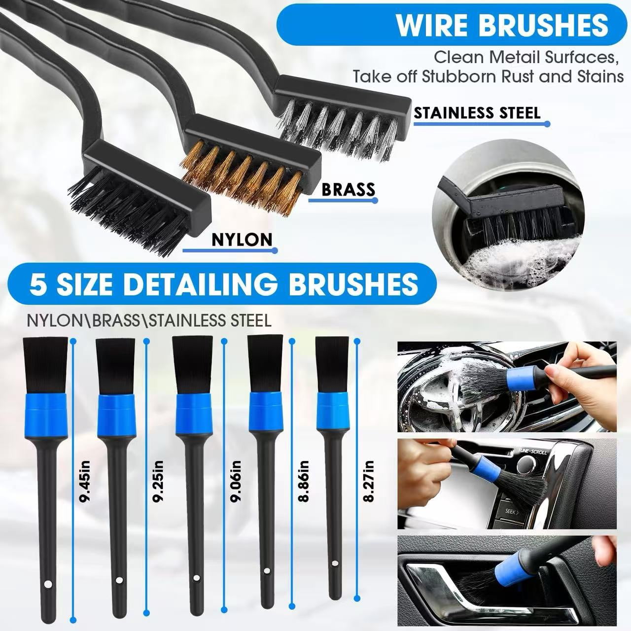Car Interior Detailing Cleaning Kit with Handheld Vacuum, Windshield Cleaner & Cleaning Gel, Auto Accessories for Men & Women