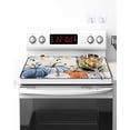 thumbnail image 2 of Stove Top Covers for Electric Stove, Autumn Pumpkin Kitchen Glass Ceramic Electric Cooktop Covers 28.5"x20.5", Thanksgiving Blue Eucalyptus Leaf Beige HeatResistant Oven/Countertop Protector, 2 of 3