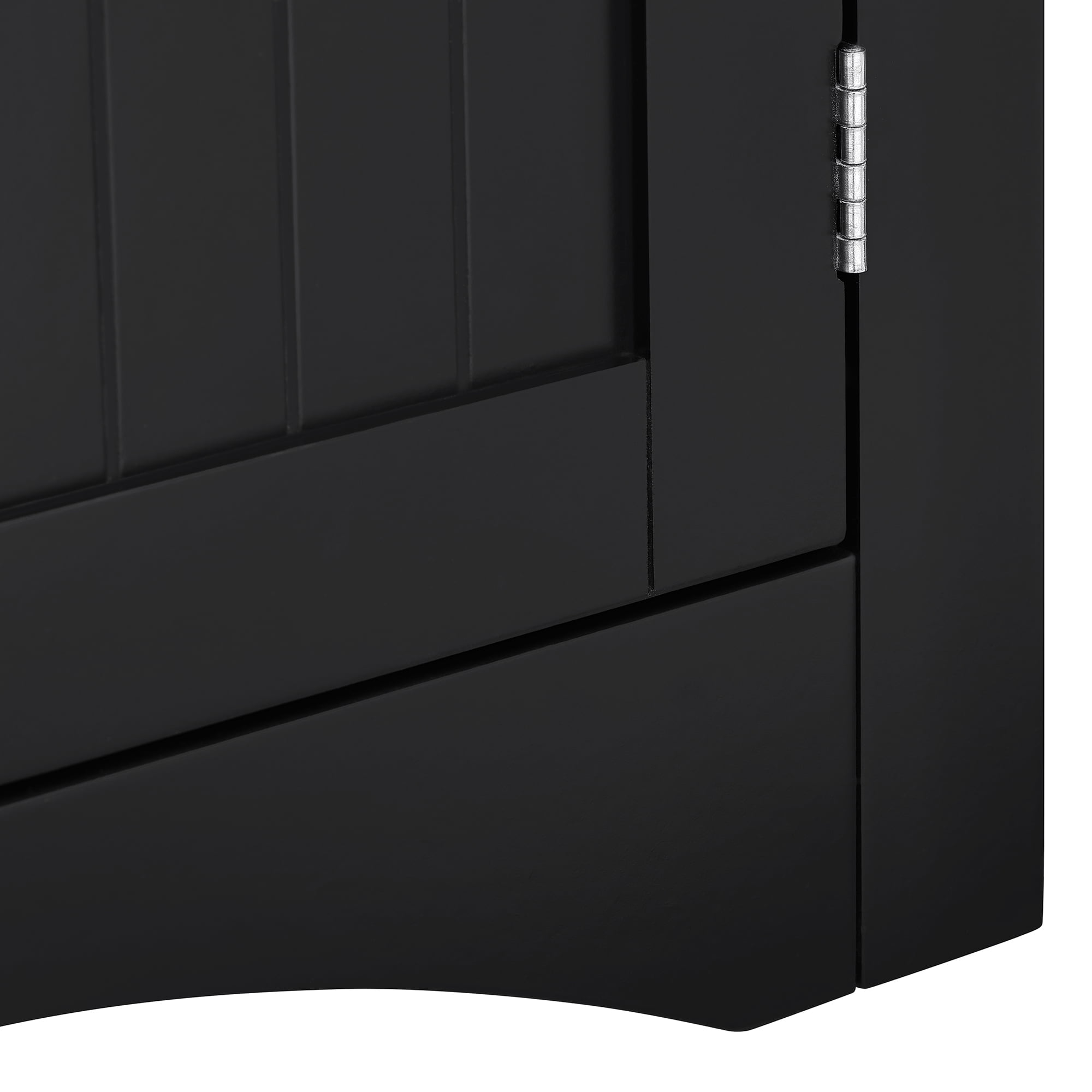 Small Corner Cabinet, Wood Corner Storage Organizer with 2 Doors, Adjustable Shelves, Open Storage, Pantry Cabinet for Living Room, Kitchen, Bathroom