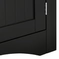 thumbnail image 5 of Small Corner Cabinet, Wood Corner Storage Organizer with 2 Doors, Adjustable Shelves, Open Storage, Pantry Cabinet for Living Room, Kitchen, Bathroom, 5 of 9