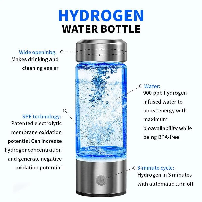 Aqua Vital Hydrogen Water Bottle Rechargeable Portable Hydrogen