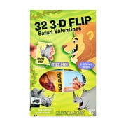 Mello Smello Valentine's Day 3-D Zoom Safari Valentines Kiddie Cards, 32CT