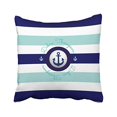 thumbnail image 1 of RYLABLUE Square Throw Pillow Covers Retro Nautical Blue Striped Personalized Pillowcases Polyester 18 X 18 Inch With Hidden Zipper Home Sofa Cushion Decorative Pillowcase, 1 of 1