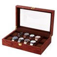 thumbnail image 5 of CNCEST 12 Slots Wooden Watch Display Box Case Jewelry Storage Rack Organizer Holder, 5 of 8