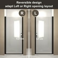 thumbnail image 6 of 28"x 72" Pivot Shower Door, Matte Black Aluminum Frame, Half Frame ,1/4"(6mm) Tempered Glass Explosion Proof Film,Stainless Steel Handle, 6 of 16