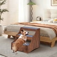 thumbnail image 6 of Unipaws Pet Bunk Bed with Removable Step for Dogs and Cats, Multi-Level Bed Window Perch Seat Platform, Walnut, 6 of 7