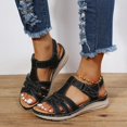 thumbnail image 6 of Penkiiy Wedge Sandals for Women Dressy: Comfortable Summer Platform Casual Dress Sandal 43 Black, 6 of 9