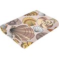thumbnail image 4 of Soft Flannel Blanket Hand Drawn Seashells Throw Blanket,Warm Blanket Anti-pilling Washable Single Blanket Children, 4 of 5