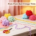 thumbnail image 4 of Uxcell Cinta de Borlas Pom Pom, Cinta de Borlas de 8 Yardas para Manualidades de Costura DIY, Accesorio para Pantalla de Lámpara, Vestido, Cortina, Ropa, Almohada, Decoración del Hogar, Beige, 4 of 7