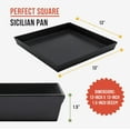 thumbnail image 2 of Chef Pomodoro Sicilian Deep Dish Square Pizza Pan, 13.2 x 13.2 Inch, Non-stick Aluminum, Focaccia Crust, Dough Pre-Seasoned Bakeware Kitchenware, 2 of 5