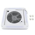thumbnail image 1 of Ventilador de techo para autocaravana, 12 V, 360 x 360 mm, 10 aspas, modo dual, entrada y salida de aire, 4 luces LED, para caravana, remolque, 1 of 14