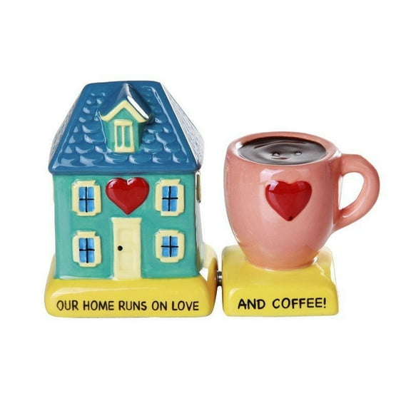 Home and Coffee Magnetic Salt and Pepper Shakers