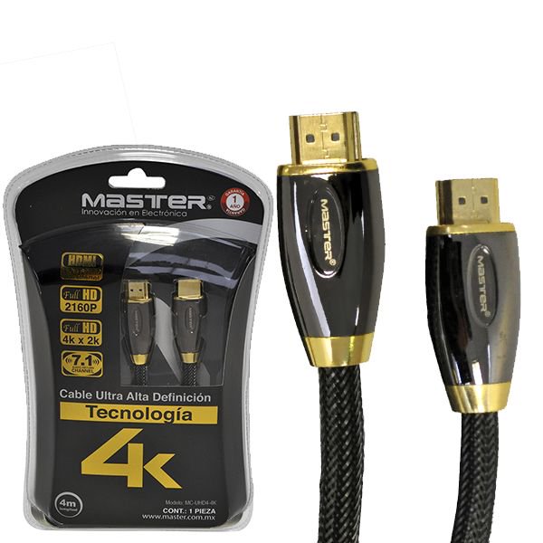 Cable HDMI 4 Metros Ultra Alta Definición 4k Master Mc-uhd4-4k