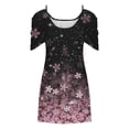 thumbnail image 5 of ICHUANYI Clearance Women Casual Loose Summer Floral Printed Tank Dress Beach Sundress Off Shoulder Dresses(Pink, S) ICHUANYI WER2023081007256, 5 of 5