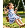 thumbnail image 5 of Aideaone Toddler Girls Dresses Sleeveless Tiered Sundress Kids Cute Print Twirly Swing Summer Dress Casual Sun Dress for Little Girls 4-7T, 5 of 7