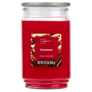 Mainstays Cinnamon Scented Single-Wick Large Glass Jar Candle, 20 oz