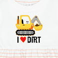 thumbnail image 4 of Inktastic Construction Truck I Love Dirt Girls Baby Dress, 4 of 5