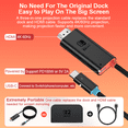 thumbnail image 2 of Switch 2 Portable Dock, 6.5ft 4K/60 Hz USB-C to HDMI TV Adapter for Switch 2/Switch OLED/Switch(Black), 2 of 5