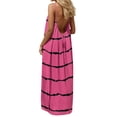 thumbnail image 2 of FRSASU Backless Cami Dresses for Women Cami Lounge Dress Backless Sleeveless Long Sundress with Back Tie Hot Pink-A, 2 of 9