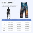 thumbnail image 2 of Salouo Moonlit Night Sky Wolf Print Pajama Pants for Men, Lounge Pants Elastic Waistband Casual Men's sleepwear Loungewear Sleep Pajama Pant -Small, 2 of 7