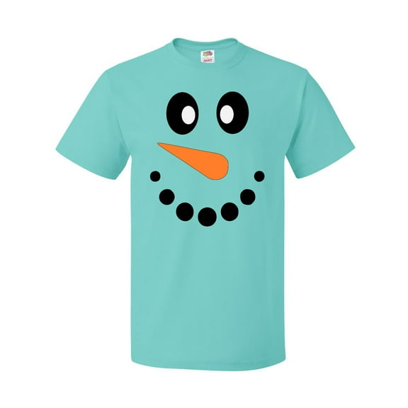 Inktastic Cute Smiling Snowman Face with Carrot Nose T-Shirt