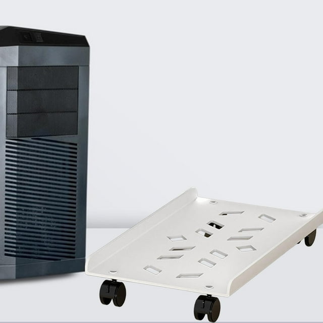 Soporte de CPU móvil debajo del escritorio Soporte de torre para PC Se adapta a la mayoría de las PC para jugadores y estudiantes Instalación fácil y resistente con 4 ruedas giratorias