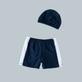 thumbnail image 2 of Gelikeya Baby Boy Swim Trunks Little Boy Swimsuit Bottom Elastic Drawstring UPF 50+ Hawaii Beach Swimsuit Beach Vacation Swimsuit(Toddlers, Navy, 10-12 Years), 2 of 3