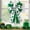 green, variant on XGFHYJEH St Patricks Day Bow for Wreath Decorations, Large White Green Glitter Shamrock Bowknot Irish Holiday Crafts Bows for Tree Topper Front Door Outdoor Outside