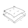 thumbnail image 3 of Pillow Perfect Outdoor/Indoor Risa Lemonade Tufted Seat Cushions (Square Back), 19" x 18.5", Gold, 2 Pack, 3 of 3