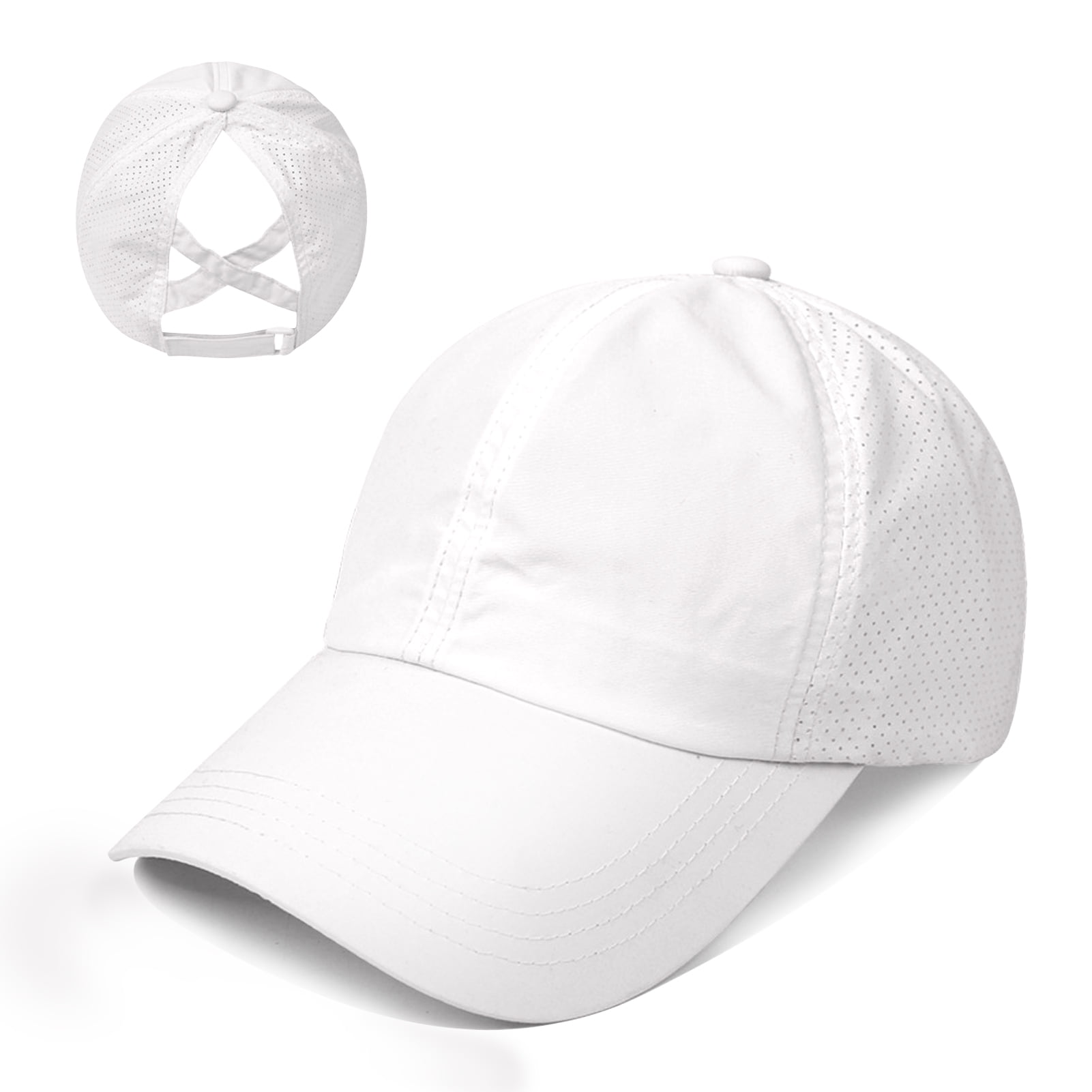 Toplive Criss Cross Baseball Cap, Adjustable Plain Hats Quick Dry Mesh