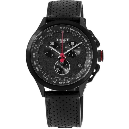 Tissot T-Race Cycling Vuelta 2022 Special Edition Black Dial Leather Strap Men's Watch T135.417.37.051.02