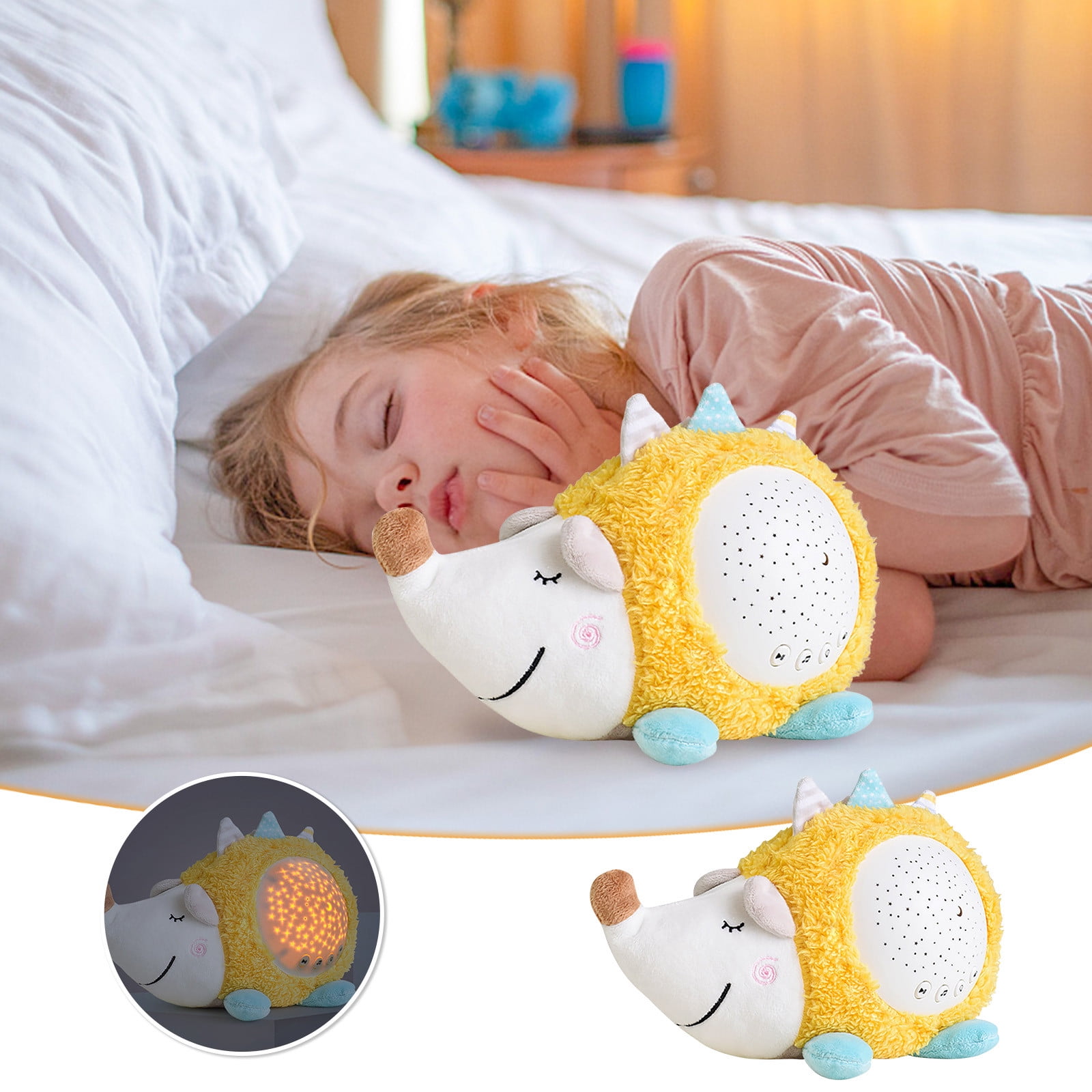 ZZwxWA Veilleuse Bebe Confort Projection Lumiere de Nuit Musique Ciel Endormi Projecteur Poupee en Peluche Enfants Soldes Walmart