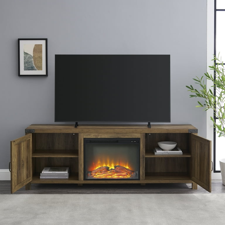Manor Park Farmhouse Fireplace TV Stand for TVs up to 80”, Reclaimed  Barnwood - Walmart.com