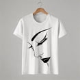 thumbnail image 3 of YFNNUP T-Shirt à Manches Courtes pour Femme Grande Taille, Imprimé Graphique, T-Shirts Décontractés à Col Rond, T-Shirts d'Été Coupe Ample, Hauts de Vacances, Blanc TTTTG, 3 of 6