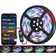 thumbnail image 1 of Music Sync Color Changing Strip Lights App Control RGB Strip for Room Home Party Decoration, 1 of 6