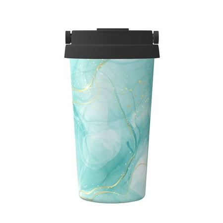 

Junzan Blue Marble for Stainless Steel Vacuum Insulated Tumbler - Reusable Insulated Cold Brew Iced Coffee Cup Thermos -Gifts for Women Men Him Her